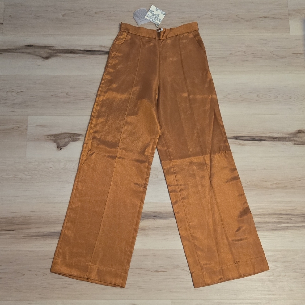 NWT Baum Und Pferdgarten Wide Leg Pants, Copper, Size 2